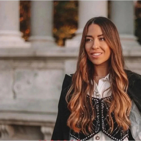 Zara Vest Women’s Medium Velvet Waistcoat with Rhinestones Black - Picture 3 of 13